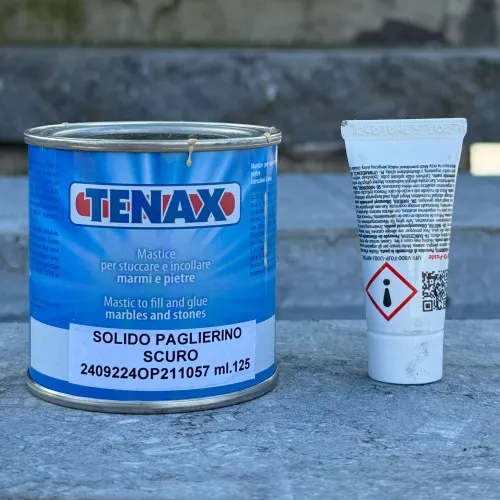 Tenax Solido Paglierino Scuro - Donker Beige 2 componenten steenlijm - 125 ml