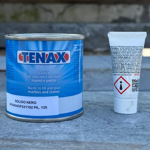 Tenax Solido Nero - Zwart 2 componenten steenlijm - 125 ml