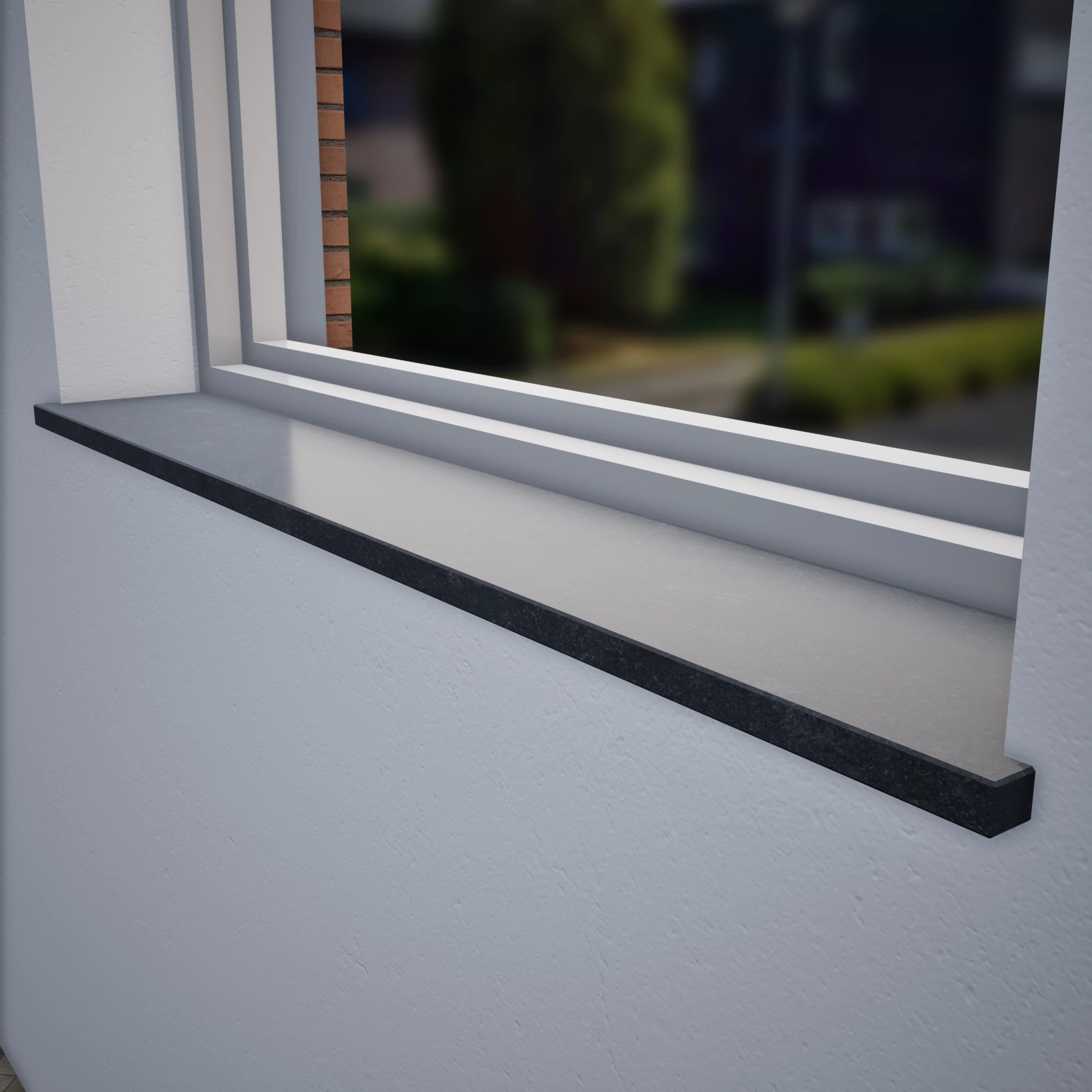 natuursteenshop Vensterbank Graniet Nero Gezoet  (6)